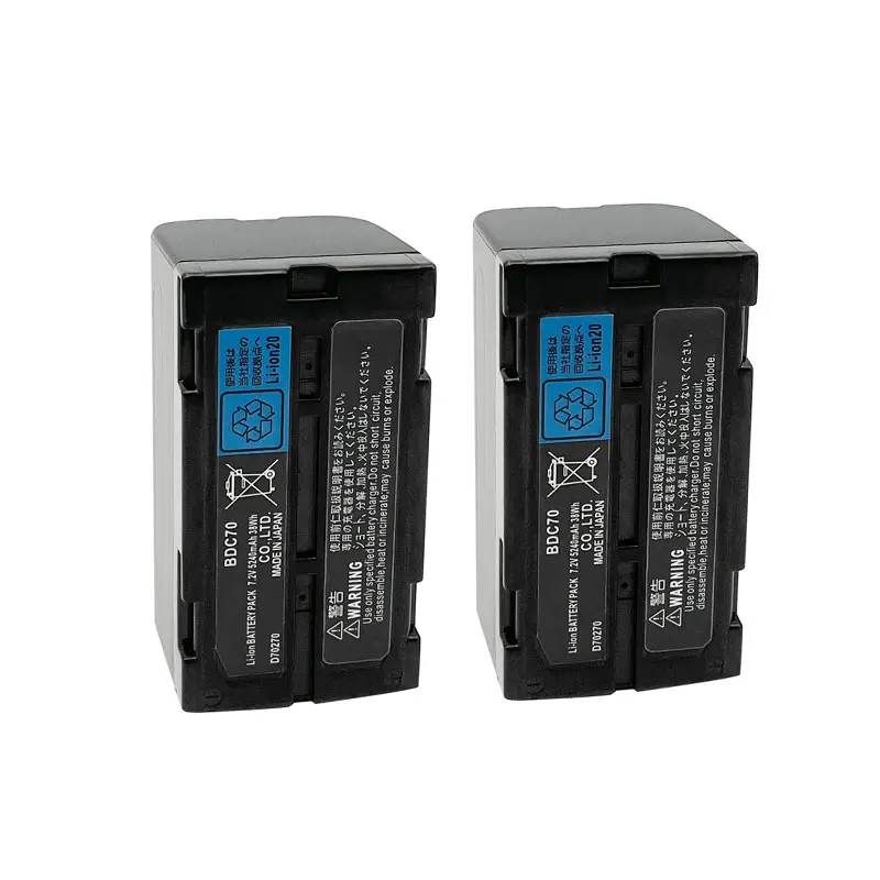 

2 Pcs Brand New BDC70 Battery For SokK CX/RX-350 OS/ES For Top Total Station 7.2V 5240mAh Rechargeable Li-ion Battery