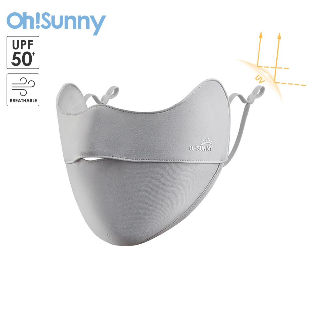 

OhSunny Sun Protection Face Mask UPF 50+ Summer Outdoor Anti-UV Quick Dry Open Nose Breathable Cooling Fabric Facial Mouth Cover