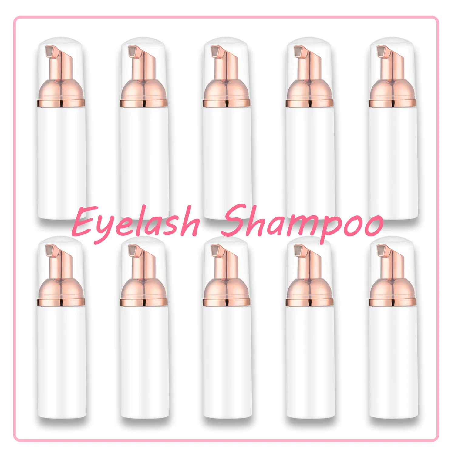 

MYLISIBE 60ml Lashes Shampoo 10 PCS for Cleaning Eyelash Extensions No Irritation Eyelash Foaming Cleanser For Lash Lift OEM