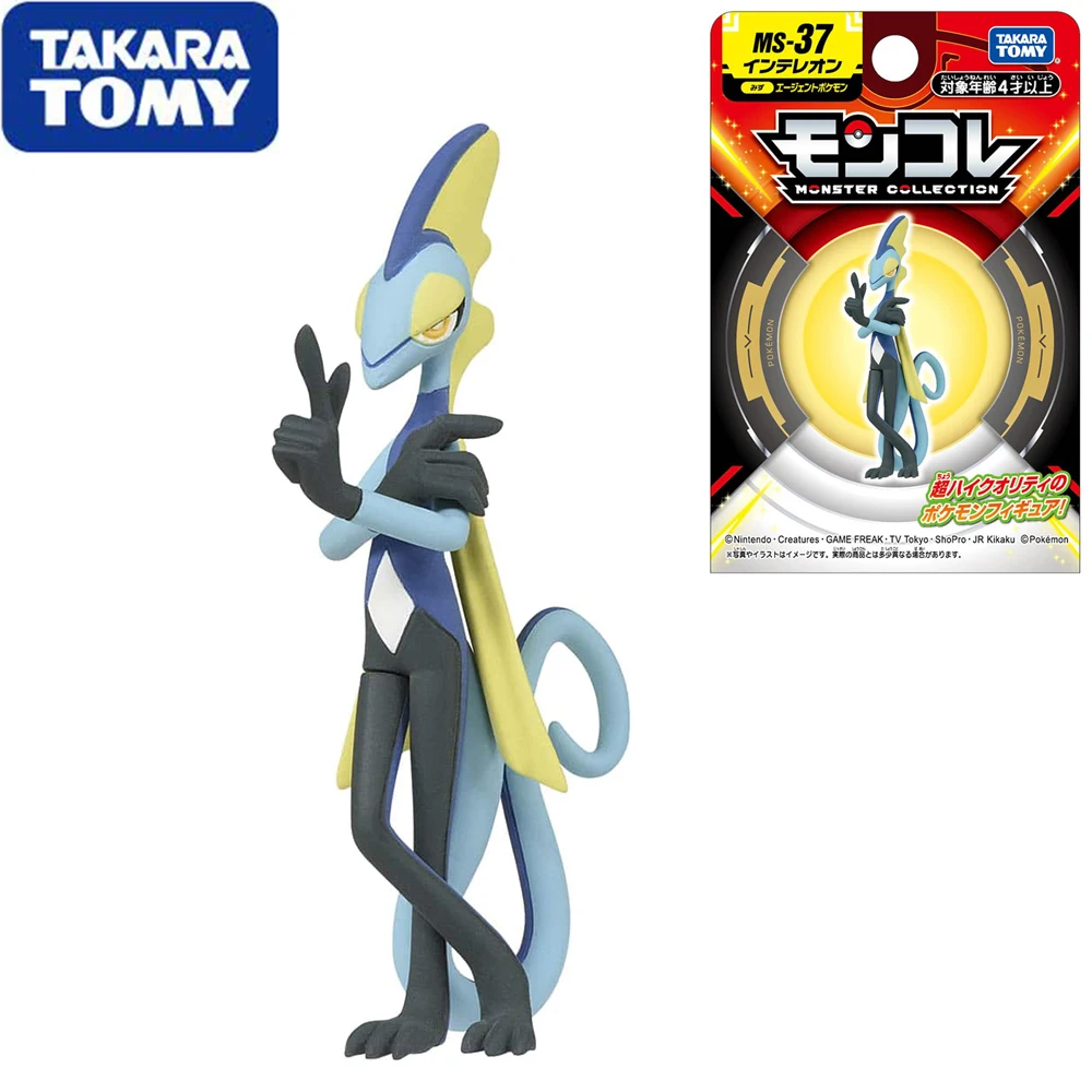 

Stocked Original Takara Tomy Pokemon Monster Collection Ms-37 Inteleon 5Cm Collectible Figure Model Toys Gifts for Fan Kids
