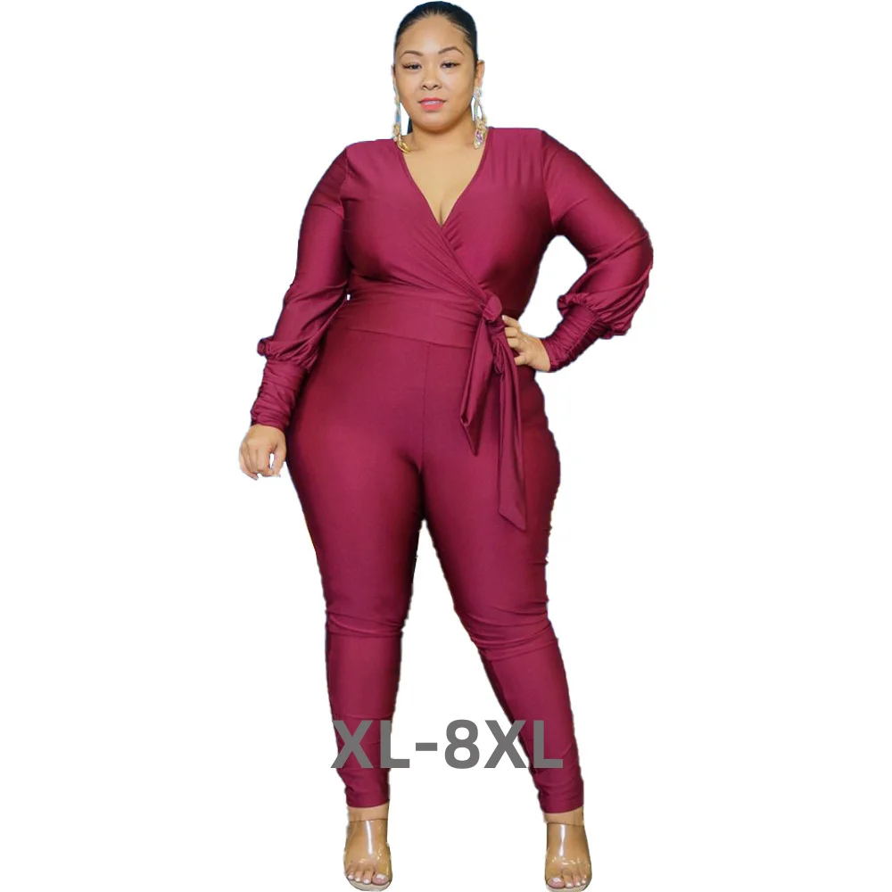 Plus Size Women Clothing Women's Jumpsuits&rompers Fashion v Neck Long Sleeve Solid Street Wear Wholesale Dro 3xl 4xl 5xl 6xl
Plus Size Women Clothing Women's Jumpsuits&rompers Fashion v Neck Long Sleeve Solid Street Wear Wholesale Dro 3xl 4xl 5xl 6xl