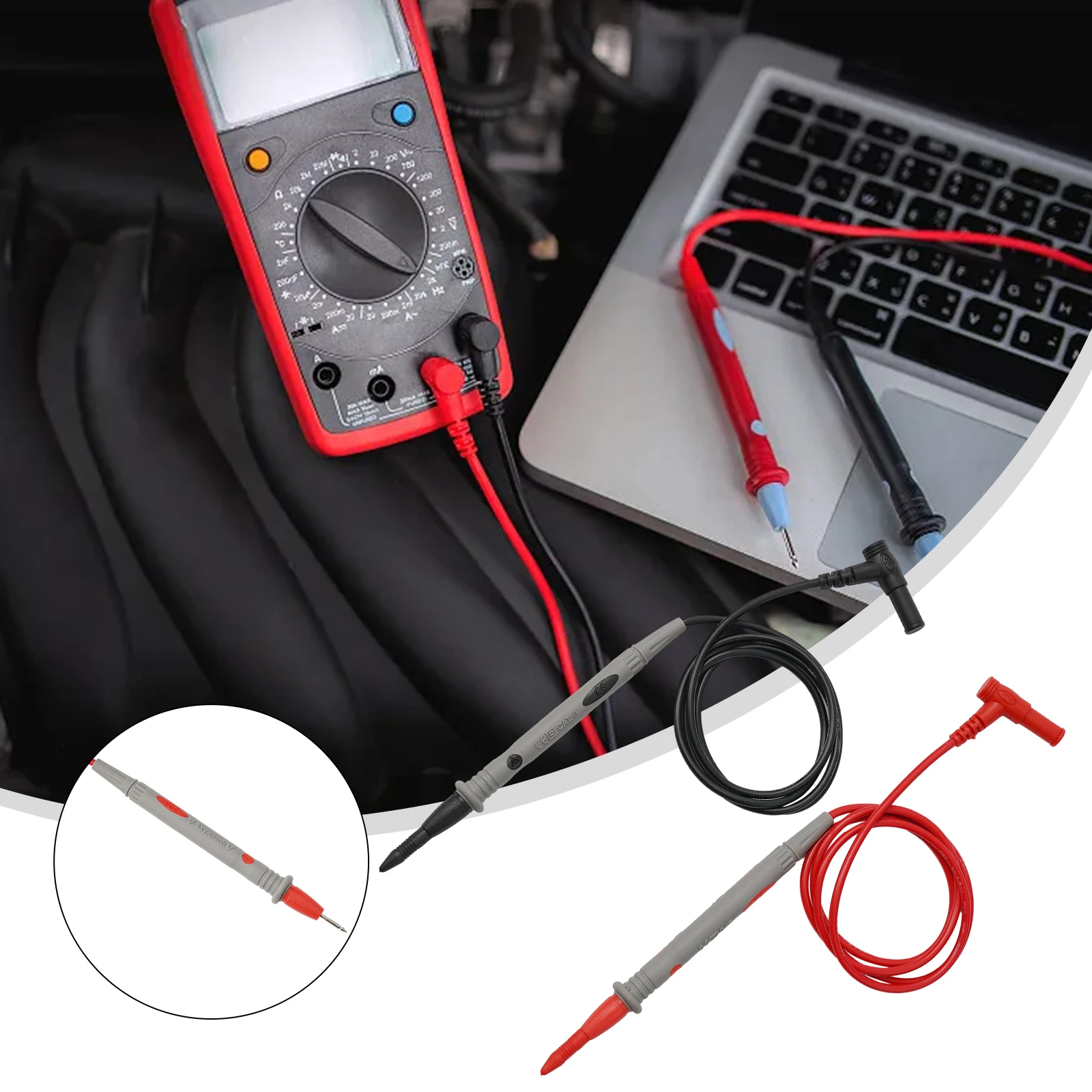 Test Leads Banana Plug End Cover Kit For Multimeter Voltmeter Cable Ultra Fine Needle Tester 20A Home Cable Detection Tool 910mm
Test Leads Banana Plug End Cover Kit For Multimeter Voltmeter Cable Ultra Fine Needle Tester 20A Home Cable Detection Tool 910mm