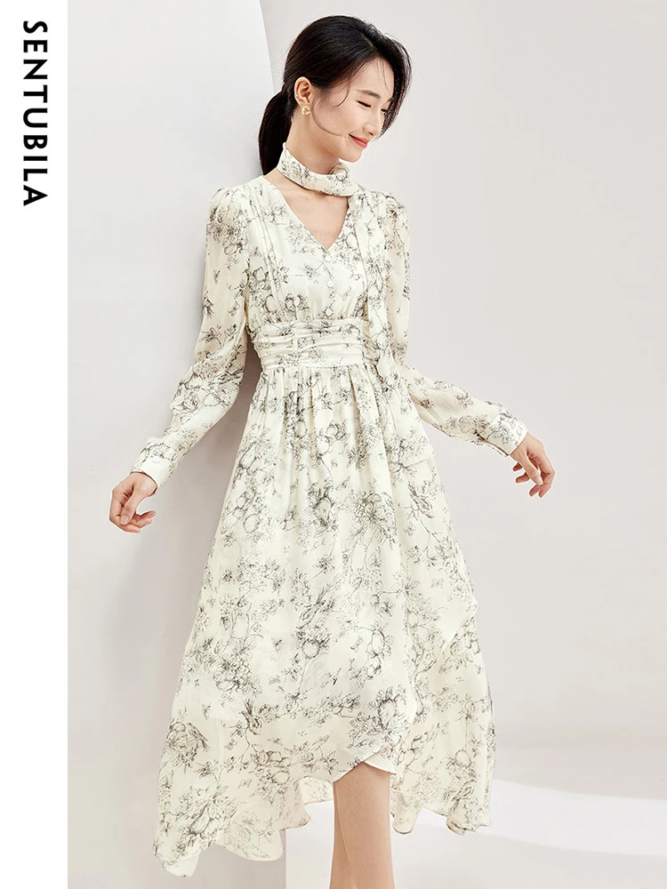 SENTUBILA Floral Print Midi Ruffled Dresses for Women 2024 Spring Autumn Elegant Smocking Belted Female Dress Clothing 133L51397
SENTUBILA Floral Print Midi Ruffled Dresses for Women 2024 Spring Autumn Elegant Smocking Belted Female Dress Clothing 133L51397