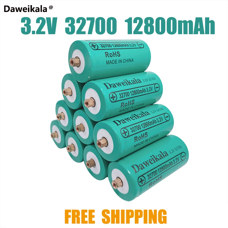 10pcsDaweikala New 32700 12800mAh 3.2V lifepo4 Rechargeable Battery Professional Lithium Iron Phosphate Power Battery with screw
10pcsDaweikala New 32700 12800mAh 3.2V lifepo4 Rechargeable Battery Professional Lithium Iron Phosphate Power Battery with screw