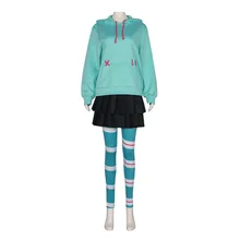 Anime Invincible Destruction King Cosplay Vanellope Von Schweetz Leisure Outfit for Girls Women Halloween Party Novelty Costumes