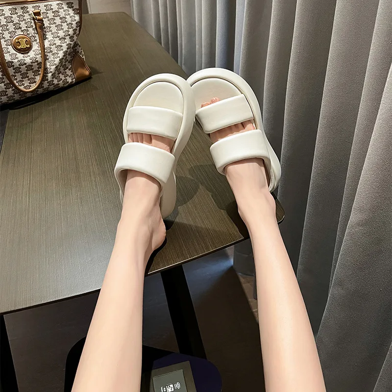Open Toe Solid Color Slippers Summer Fashion Slip On Sandals Women Mules Slingback Zapatos Mujer Thick Bottom Flats
Open Toe Solid Color Slippers Summer Fashion Slip On Sandals Women Mules Slingback Zapatos Mujer Thick Bottom Flats