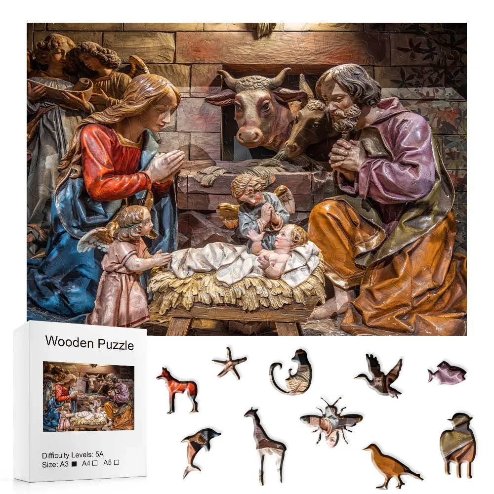 Jesus Adult Wooden Puzzle Unique Shape Wooden Animal Puzzle Creative Challenge Puzzle for Adults, Family, and Friends
Jesus Adult Wooden Puzzle Unique Shape Wooden Animal Puzzle Creative Challenge Puzzle for Adults, Family, and Friends