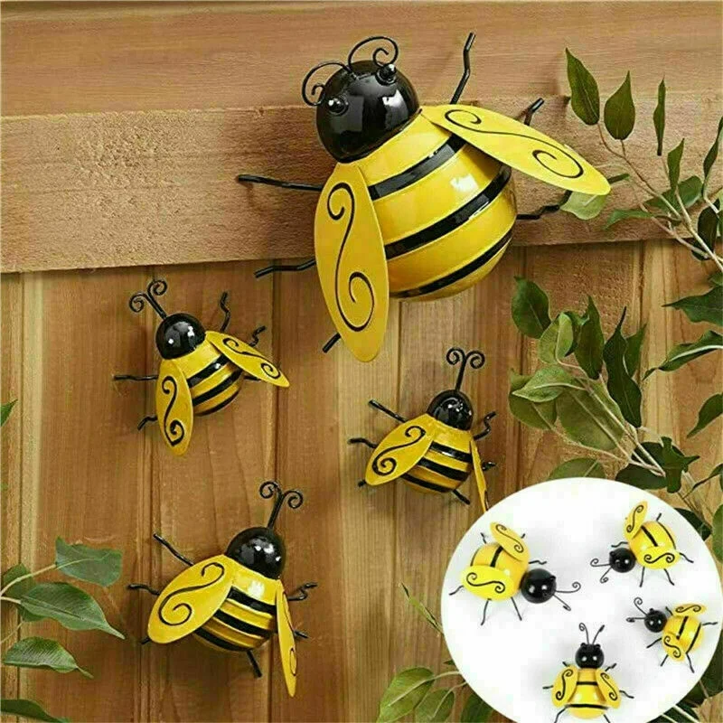 4PCS/SET Creative outdoor bar Decorative Metal Art Bumble Bee Backyard Garden Accent Wall Ornament metal crafts
4PCS/SET Creative outdoor bar Decorative Metal Art Bumble Bee Backyard Garden Accent Wall Ornament metal crafts