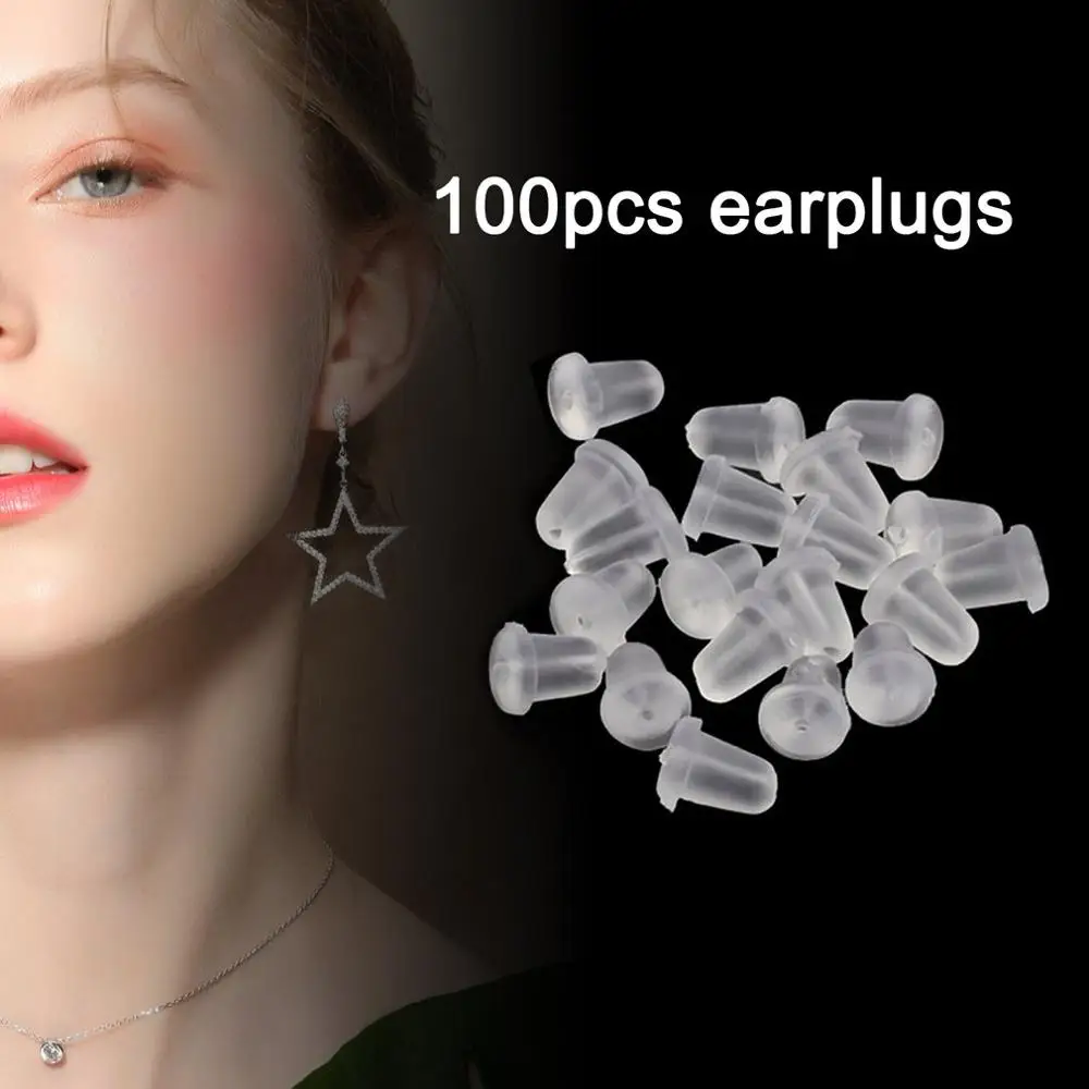 100pcs/lot Bullet-shaped Round Rubber Earring Backs Stoppers Ear Stud Earrings Cap Transparent Ear Plugging Blocked Studs
100pcs/lot Bullet-shaped Round Rubber Earring Backs Stoppers Ear Stud Earrings Cap Transparent Ear Plugging Blocked Studs