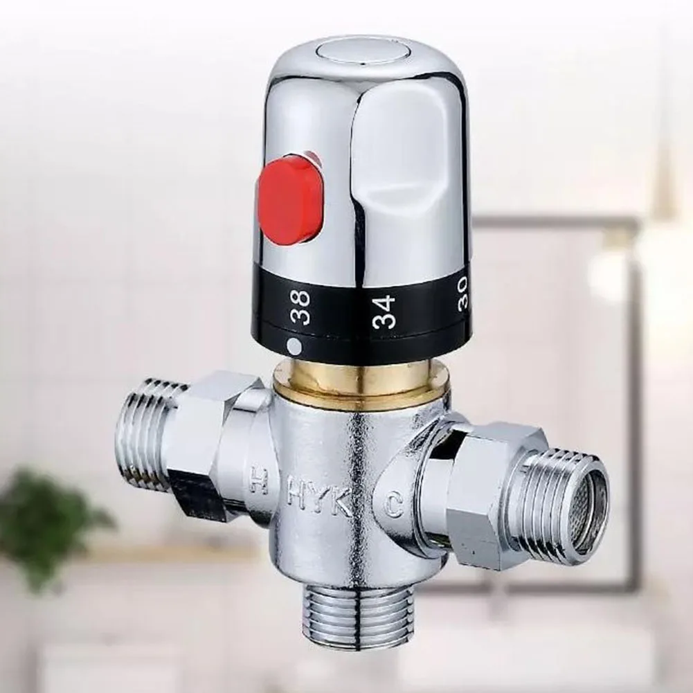 1PC Brass Thermostatic Valve Mixing Valve Water Heater Temperature Control Pipe Valve Bathroom Solar Temperature Control Valve
1PC Brass Thermostatic Valve Mixing Valve Water Heater Temperature Control Pipe Valve Bathroom Solar Temperature Control Valve