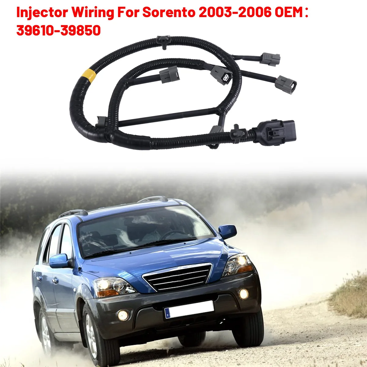 Injector Wiring for Terracan 2002-2006 for Sorento 2003-2006 Engine Fuel Injector Wiring Harness 39610-39850
Injector Wiring for Terracan 2002-2006 for Sorento 2003-2006 Engine Fuel Injector Wiring Harness 39610-39850