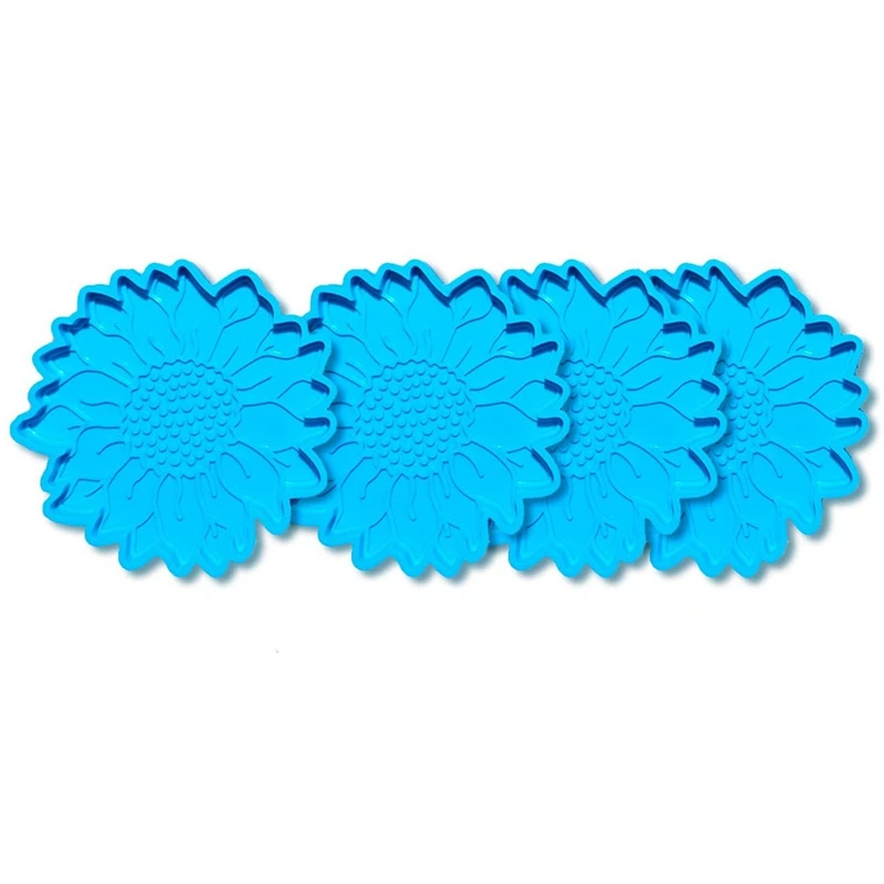 4Pcs Sunflower Coaster Resin Molds, Sun Flower Coaster Silicone Molds For Resin Casting, For DIY Craft Table Decoration
4Pcs Sunflower Coaster Resin Molds, Sun Flower Coaster Silicone Molds For Resin Casting, For DIY Craft Table Decoration