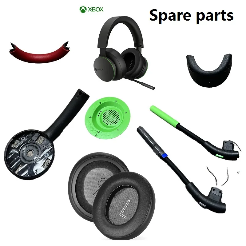 Original spare part For Microsoft Xbox headphones Replacement Headband Cushion Ear pads hinge buckle microphones repair parts Original spare part For Microsoft Xbox headphones Replacement Headband Cushion Ear pads hinge buckle microphones repair parts