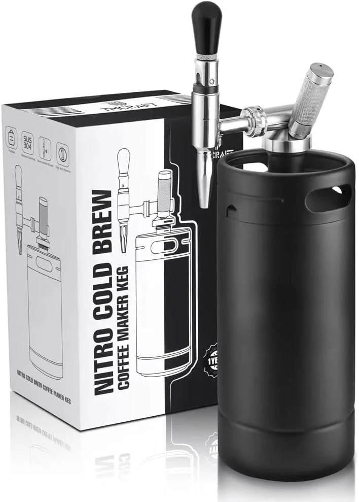 Nitro Cold Brew Coffee Maker, Home Brew Coffee Keg with Stainless Steel Stout Creamer Faucet & Pressure Relieving Valve Falafels
Nitro Cold Brew Coffee Maker, Home Brew Coffee Keg with Stainless Steel Stout Creamer Faucet & Pressure Relieving Valve Falafels