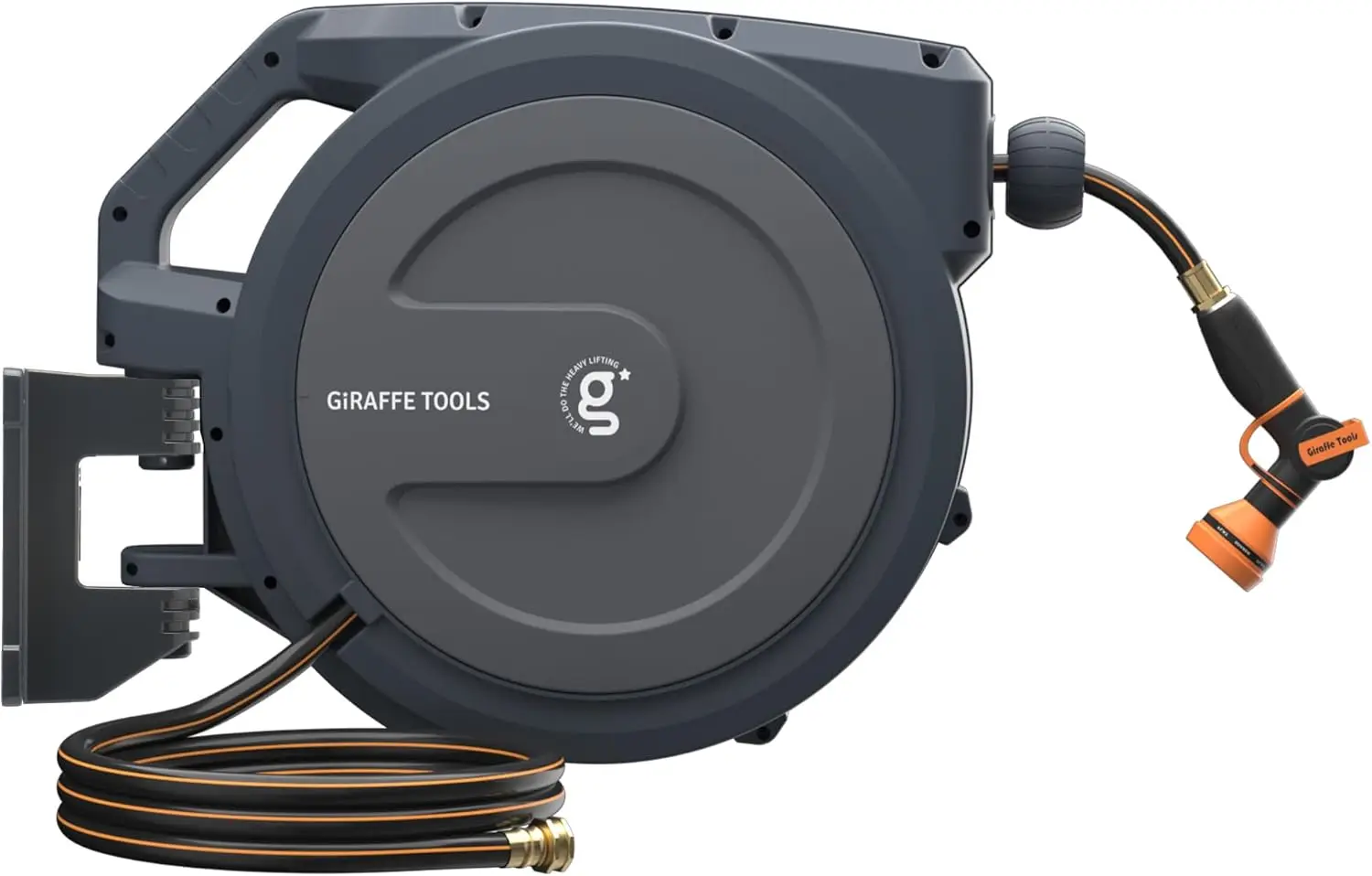 Giraffe Tools AW30 1/2MB Retractable Garden Hose Reel 1/2" x 100 ft PRO Metal Bracket, Heavy Duty, Any Length Lock Hose Reel
Giraffe Tools AW30 1/2MB Retractable Garden Hose Reel 1/2" x 100 ft PRO Metal Bracket, Heavy Duty, Any Length Lock Hose Reel