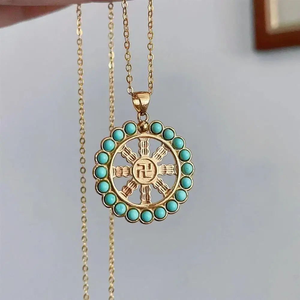 Golden Sun Pattern Pendant with Celestial Treasure Six Character True Words Ten Thousand Character Necklace Women's Retro Clavic
Golden Sun Pattern Pendant with Celestial Treasure Six Character True Words Ten Thousand Character Necklace Women's Retro Clavic