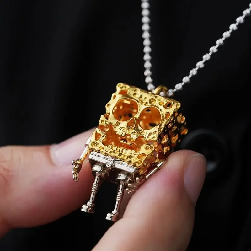 NEW Sponge-Bob Skeleton Necklace Hollow Gothic Choker Necklace for Boys Girls Jewelry Chains Halloween Accessories Decoration
NEW Sponge-Bob Skeleton Necklace Hollow Gothic Choker Necklace for Boys Girls Jewelry Chains Halloween Accessories Decoration
