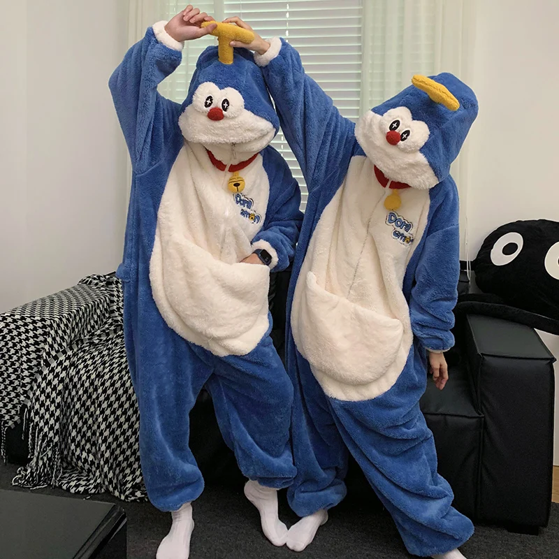 Kawaii Women Pajamas Men Jumpsuits Sleepwear Winter Thick Warm Couples Hooded Pyjamas Unisex Cosplay Onesie Soft Zipper Suit
Kawaii Women Pajamas Men Jumpsuits Sleepwear Winter Thick Warm Couples Hooded Pyjamas Unisex Cosplay Onesie Soft Zipper Suit