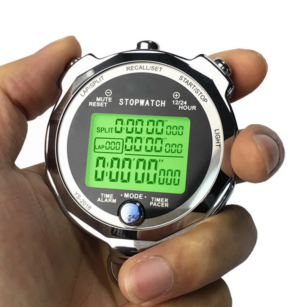 Backlight Stopwatch Metal Athletic Training Timer 1 1000th Second 3 Lap Memory Digital Stop Watch
Backlight Stopwatch Metal Athletic Training Timer 1 1000th Second 3 Lap Memory Digital Stop Watch