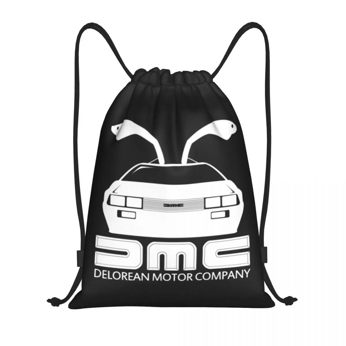 

Custom Back To The Future Movie Drawstring Bags for Training Yoga Backpacks Men Women DMC Motor Company Sports Gym Sackpack