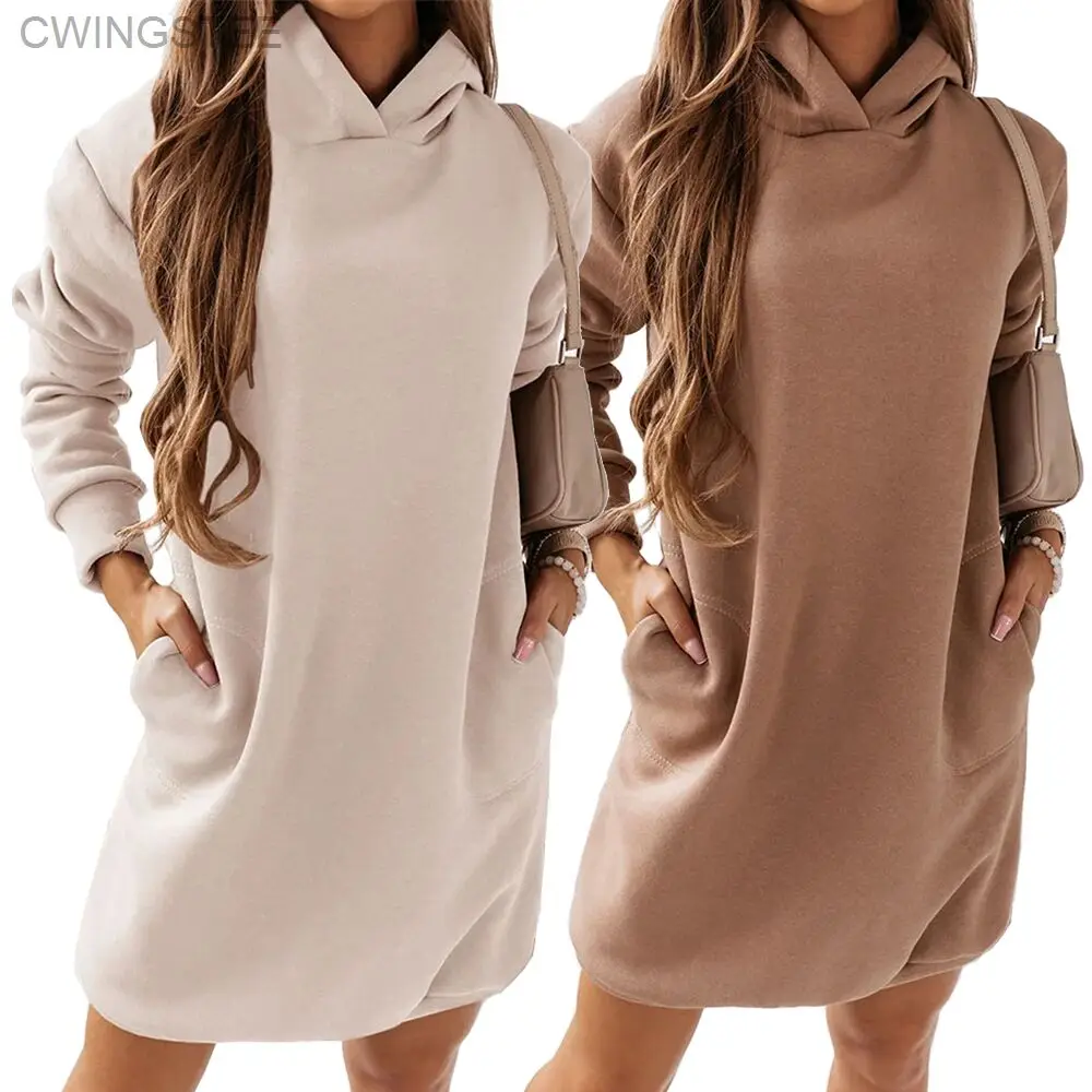 Women Loose Hoodie Casual Solid Hooded Sweatshirt Plus Size Sweatshirt Dress Poleron Mujer Femal Tunic Hoodies Dress Casual Wear
Women Loose Hoodie Casual Solid Hooded Sweatshirt Plus Size Sweatshirt Dress Poleron Mujer Femal Tunic Hoodies Dress Casual Wear