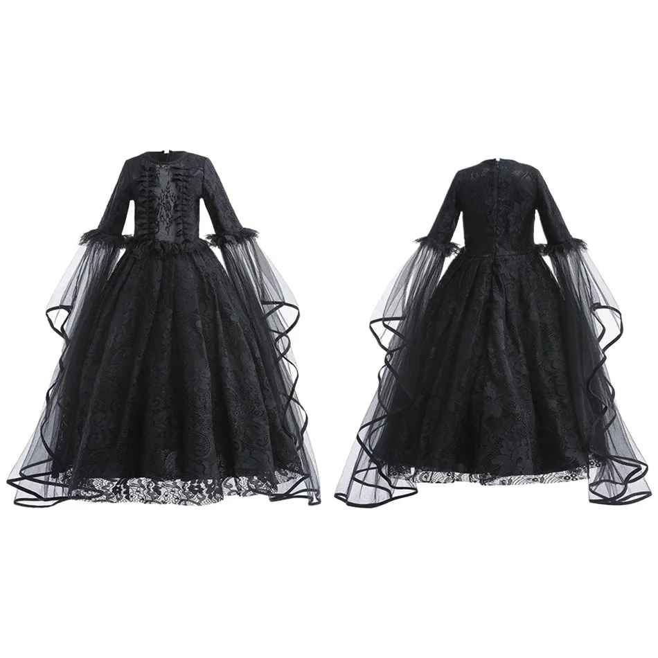 Kids Cosplay Dresses Girls' Long Sleeved Black Printed Dress Halloween Carnival Stage Performance Dress Witch Vampire Dress
Kids Cosplay Dresses Girls' Long Sleeved Black Printed Dress Halloween Carnival Stage Performance Dress Witch Vampire Dress