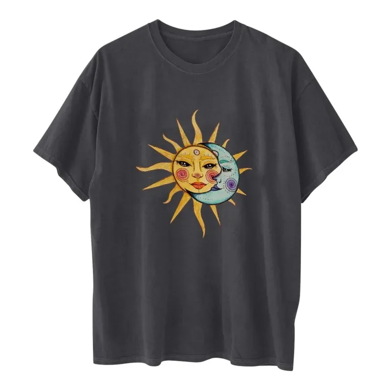 Black Unique Printed Women T-shirts Summer Fashion O-neck Short Sleeve Tops Letter Head Portrait Loose Casual Pullover Chic Tees
Black Unique Printed Women T-shirts Summer Fashion O-neck Short Sleeve Tops Letter Head Portrait Loose Casual Pullover Chic Tees