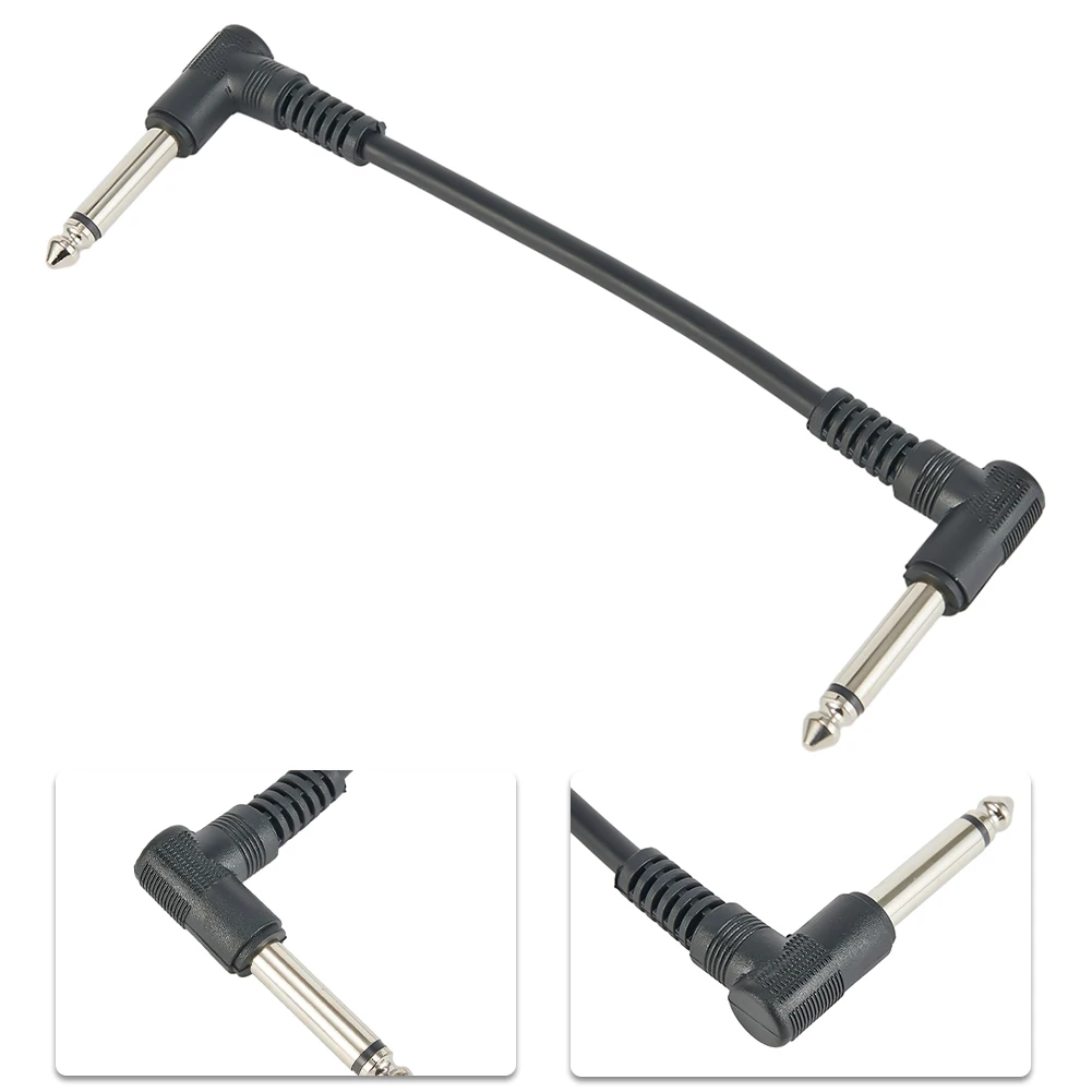 

Педальный кабель для музыкальных инструментов, педали для педалей, хорошая изоляция, Прямоугольный штекер 15 см, патч-кабель для эффектов