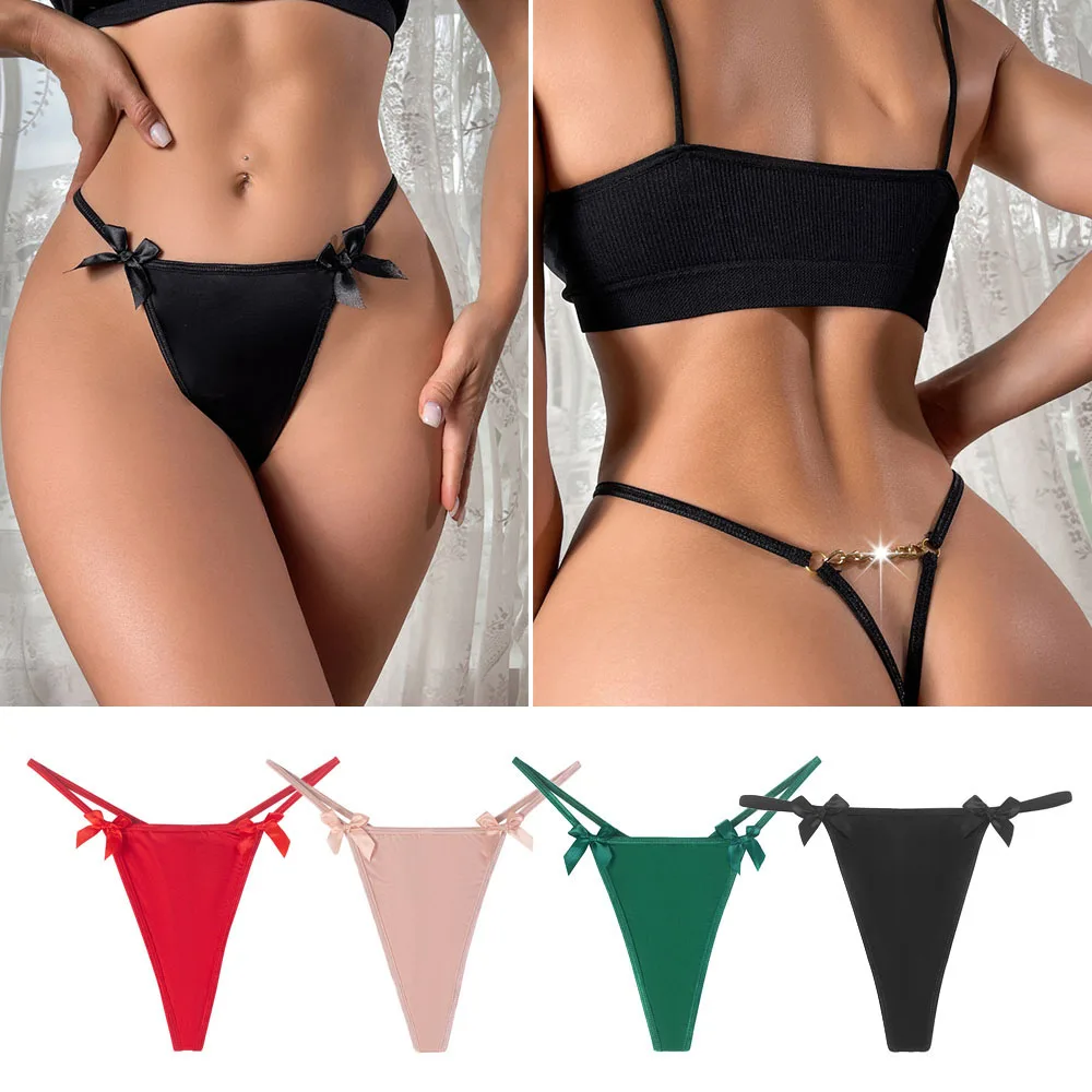 Women Sexy Pants Erotic Solid G-string Metal Short Chain Lingerie Intimate Adjustable Briefs Low Waist Skin Friendly T-back
Women Sexy Pants Erotic Solid G-string Metal Short Chain Lingerie Intimate Adjustable Briefs Low Waist Skin Friendly T-back