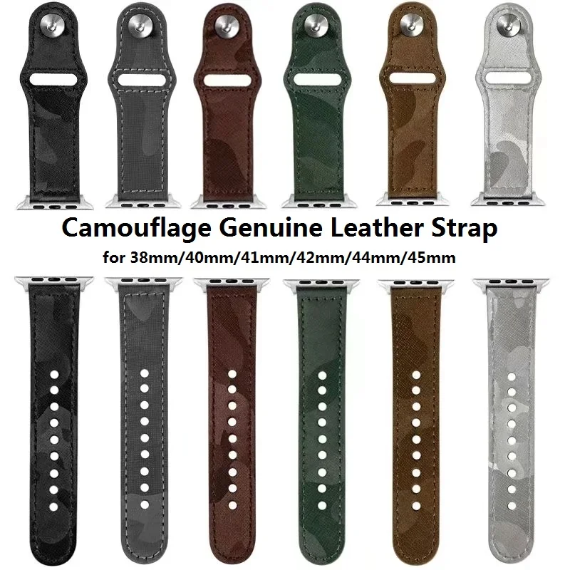 Camouflage Texture Genuine Leather Strap for Apple Watch Series 7/se/6/5/4/3/2/1 watch ring
Camouflage Texture Genuine Leather Strap for Apple Watch Series 7/se/6/5/4/3/2/1 watch ring