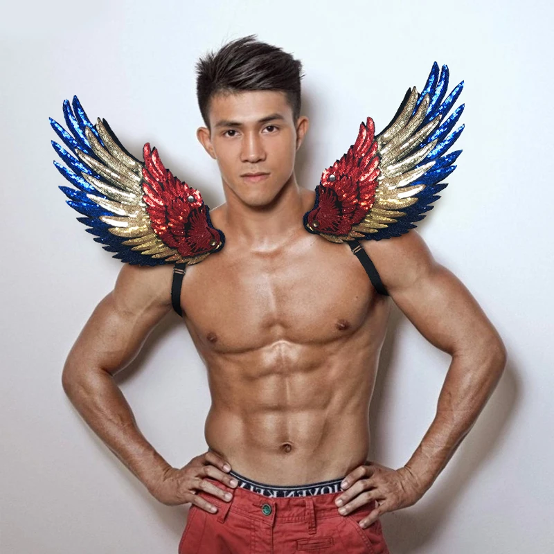 Gold Black Sequins Wings Shoulders Ornament Stage Accessories DJ Gogo Performance Props Exaggerated Wings Party Show Costume
Gold Black Sequins Wings Shoulders Ornament Stage Accessories DJ Gogo Performance Props Exaggerated Wings Party Show Costume