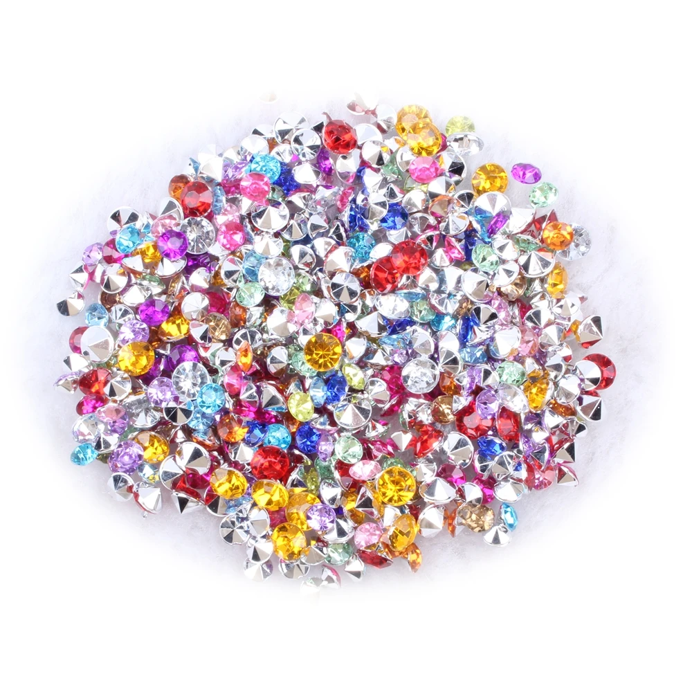 New Acrylic Rhinestones 3.5mm 1000pcs Many Colors Point Back Beads Glue On Round Shape Handimade Craft Ornament Diy Trimming
New Acrylic Rhinestones 3.5mm 1000pcs Many Colors Point Back Beads Glue On Round Shape Handimade Craft Ornament Diy Trimming