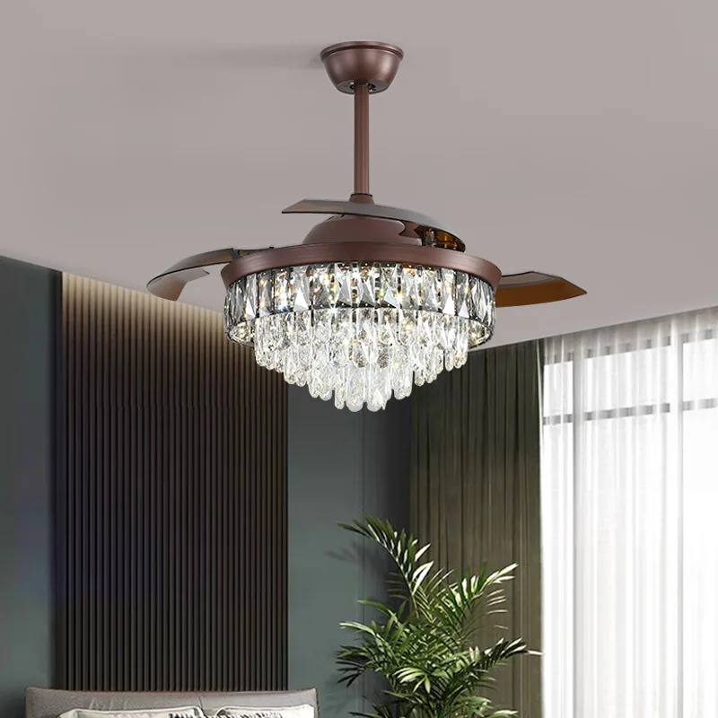 42 Inch Crystal Ceiling Fans Light LED Chandeliers Invisible Blades Living Room Bedroom Remote Control Pendant Lights Fan Lamps
42 Inch Crystal Ceiling Fans Light LED Chandeliers Invisible Blades Living Room Bedroom Remote Control Pendant Lights Fan Lamps