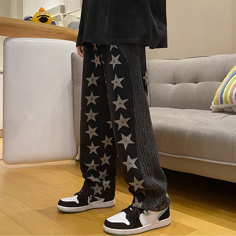 Printed Men's Jeans Summer Hip Hop Baggy Demin Trousers Fashion High Street Black Wide Pants Male Y2K Clothes Oversized Bottoms
Printed Men's Jeans Summer Hip Hop Baggy Demin Trousers Fashion High Street Black Wide Pants Male Y2K Clothes Oversized Bottoms