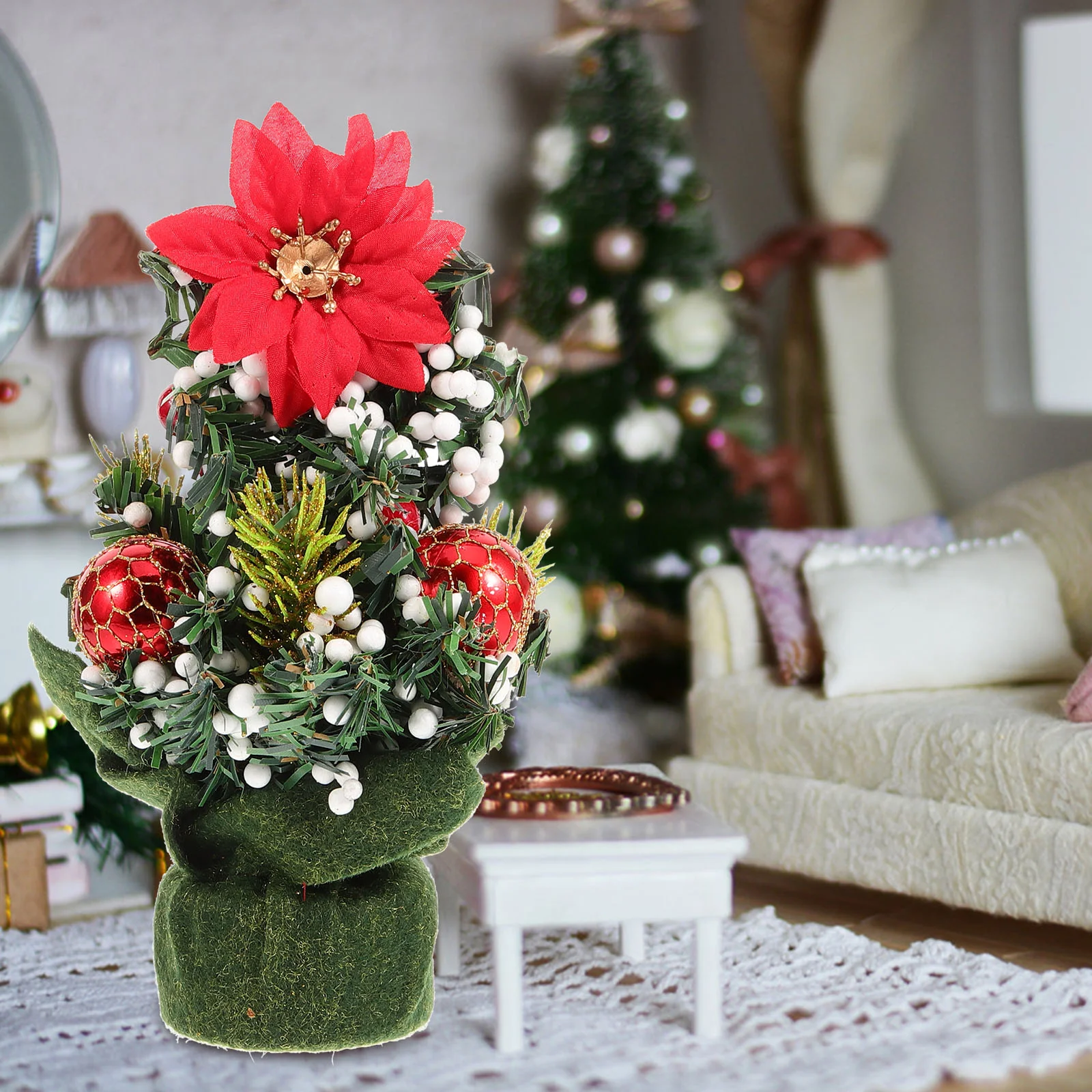 Mini Decorative Christmas Tree Package 22cm Gold Red Linen Small Decoration Desktop Xmas Adornment Ornament Statue Tabletop
Mini Decorative Christmas Tree Package 22cm Gold Red Linen Small Decoration Desktop Xmas Adornment Ornament Statue Tabletop
