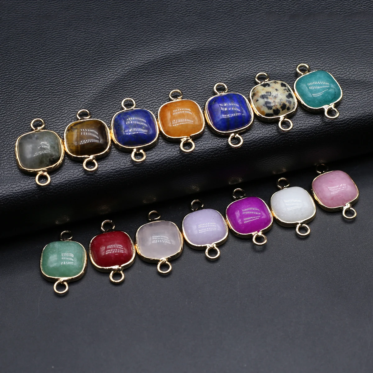 15PCS Natural Semiprecious Stone Random Color Square Connector Pendant 13mm Jewelry Making DIY Necklace Earrings Accessories Gif
15PCS Natural Semiprecious Stone Random Color Square Connector Pendant 13mm Jewelry Making DIY Necklace Earrings Accessories Gif
