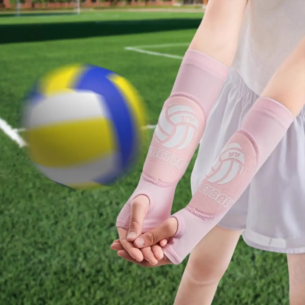 

Volleyball Arm Guard Teens Volleyball Arm Padded Sleeves Set Breathable Ice Silk Fabric Protective Wrist Forearm for Passing