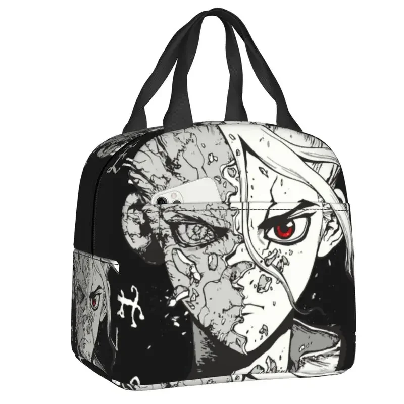 Custom Dr Stone Senku Ishigami Lunch Bag Women Japan Anime Manga Cooler Thermal Insulated Lunch Box for Kids School
Custom Dr Stone Senku Ishigami Lunch Bag Women Japan Anime Manga Cooler Thermal Insulated Lunch Box for Kids School