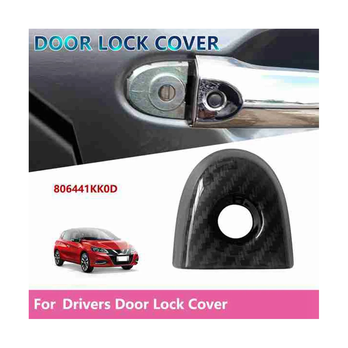 Car Door Lock Cover with Key Hole for Nissan Juke & Micra Drivers 806441KK0D Car Accessories Carbon Fiber
Car Door Lock Cover with Key Hole for Nissan Juke & Micra Drivers 806441KK0D Car Accessories Carbon Fiber