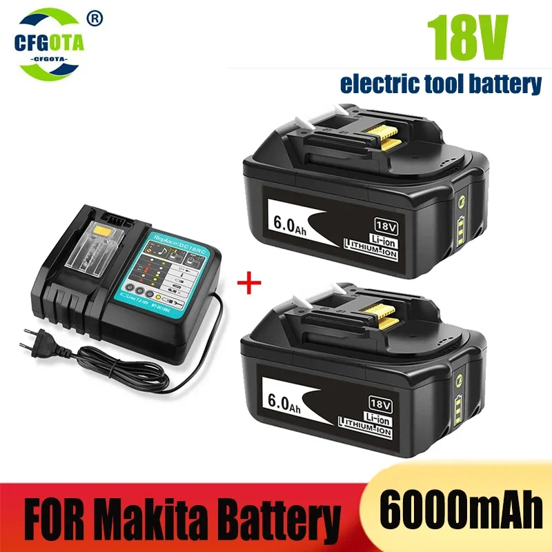 100% BL1860 Rechargeable Battery 18V 6000mAh Lithium ion for Makita 18v Battery BL1840 BL1850 BL1830 BL1860B LXT 400+Charger
100% BL1860 Rechargeable Battery 18V 6000mAh Lithium ion for Makita 18v Battery BL1840 BL1850 BL1830 BL1860B LXT 400+Charger
