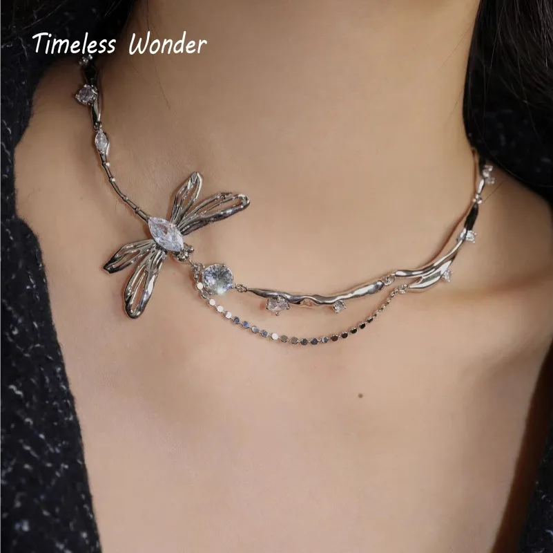 Timeless Wonder Fancy Zircon Dragonfly Chains Necklaces for Women Designer Jewelry Rare Luxury Top Punk Gift Sweet Kpop Mix 2612
Timeless Wonder Fancy Zircon Dragonfly Chains Necklaces for Women Designer Jewelry Rare Luxury Top Punk Gift Sweet Kpop Mix 2612