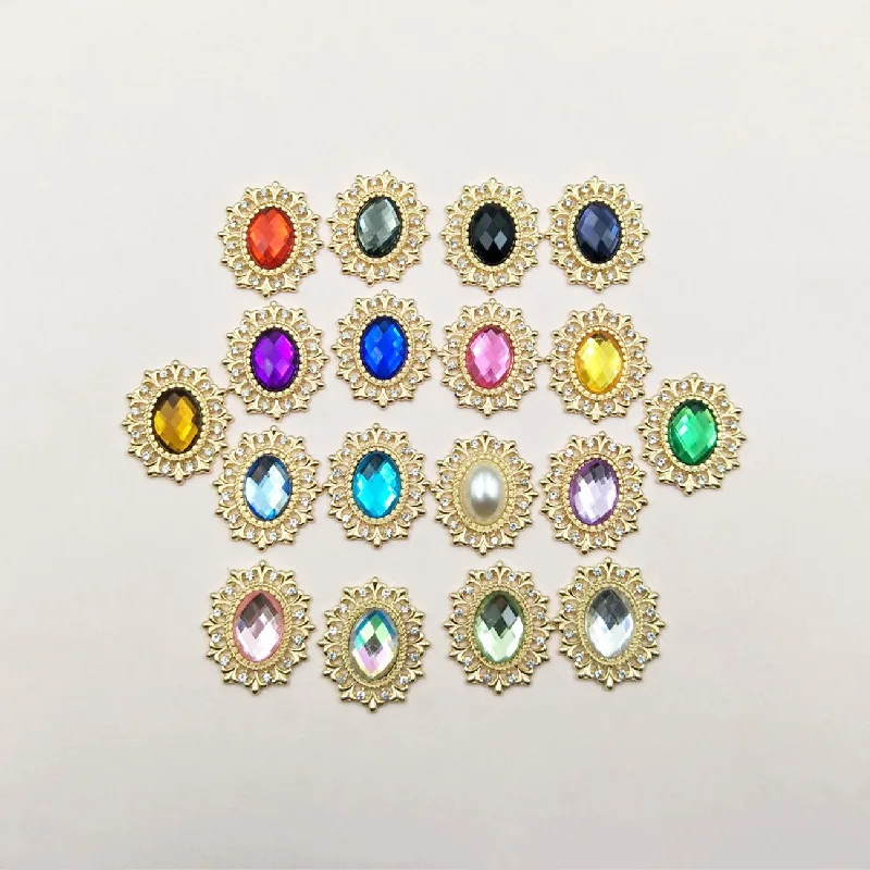 10PCS Oval flower disk drill buckle rhinestone mirror pearl bridal headdress shoes clothes bag fan decoration DIY jewelry alloy
10PCS Oval flower disk drill buckle rhinestone mirror pearl bridal headdress shoes clothes bag fan decoration DIY jewelry alloy