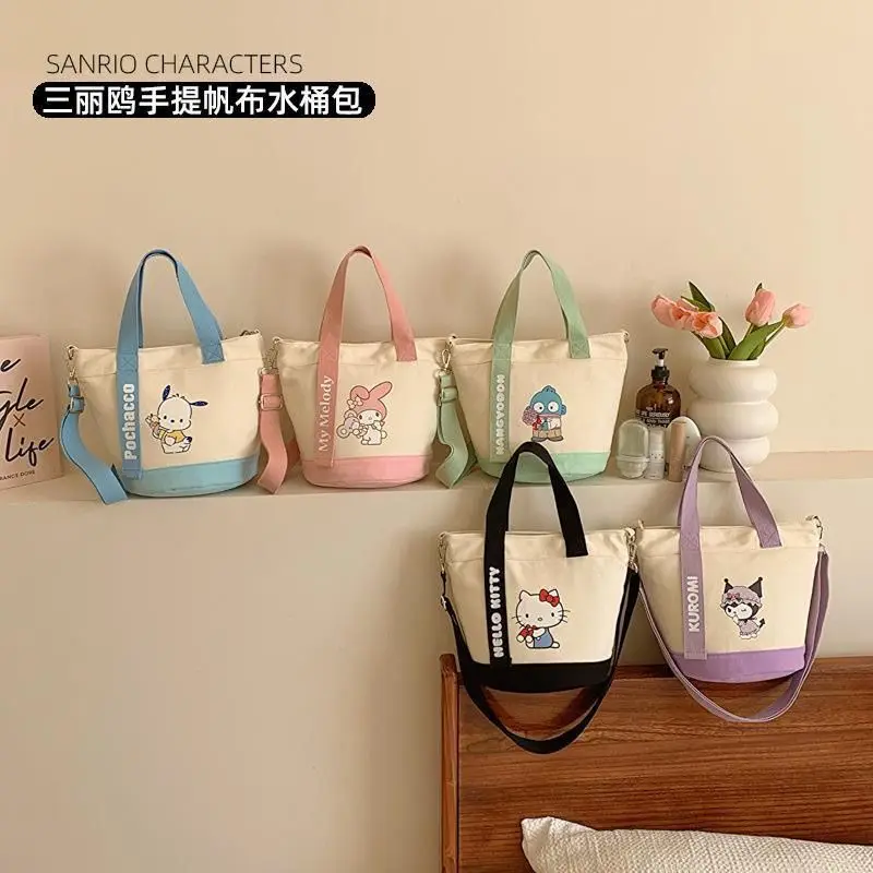 Cute Sanrio Canvas Bucket Bag Kawaii Hello Kitty Melody Kuromi Cinnamoroll Cartoon Shoulder Bag Handbag Crossbody Bag Girl Gift
Cute Sanrio Canvas Bucket Bag Kawaii Hello Kitty Melody Kuromi Cinnamoroll Cartoon Shoulder Bag Handbag Crossbody Bag Girl Gift