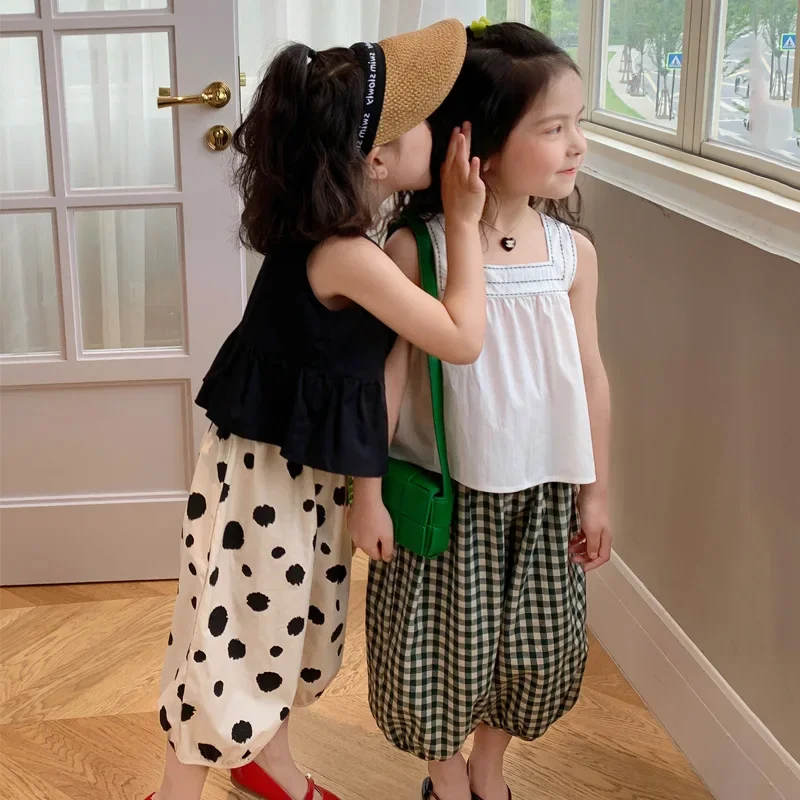 New Girls Clothes Set Black Sleelvess Shirt and Dot Pants Toddler Girl Summer Sets Brand Outfits Children Clothing Set
New Girls Clothes Set Black Sleelvess Shirt and Dot Pants Toddler Girl Summer Sets Brand Outfits Children Clothing Set
