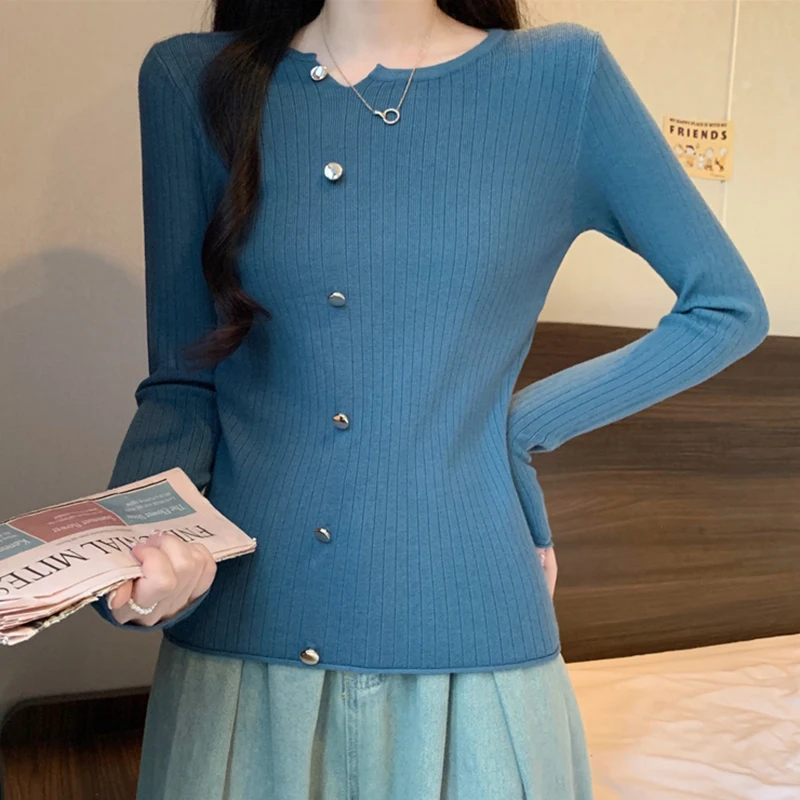 Knitted Tshirt Women T Shirt Fall 2023 Fashion Women Clothing Button Long Sleeve Top Mujer Tee Shirt Femme Camisetas Femininas
Knitted Tshirt Women T Shirt Fall 2023 Fashion Women Clothing Button Long Sleeve Top Mujer Tee Shirt Femme Camisetas Femininas