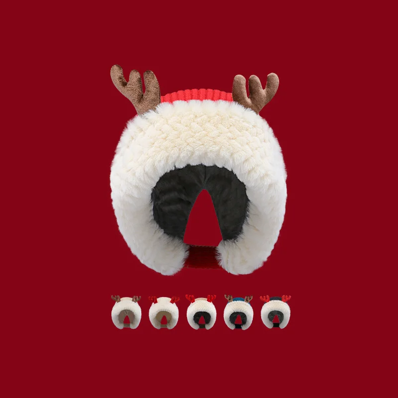 Winter New Cute Christmas Hat with Deer Horn Wool Hat Women's Warmth Plus Fleece Ear Sleeve Hat student wind proof outdoor
Winter New Cute Christmas Hat with Deer Horn Wool Hat Women's Warmth Plus Fleece Ear Sleeve Hat student wind proof outdoor
