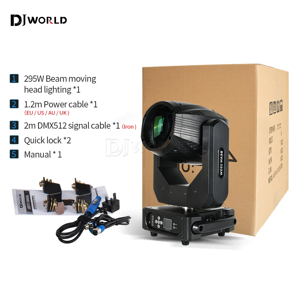 DJWORLD NEW 12R 295W Moving Head Lighting Button Version Beam DMX 512 Lyre For Disco Bar Wedding Party Projector Dj Stage Light
DJWORLD NEW 12R 295W Moving Head Lighting Button Version Beam DMX 512 Lyre For Disco Bar Wedding Party Projector Dj Stage Light