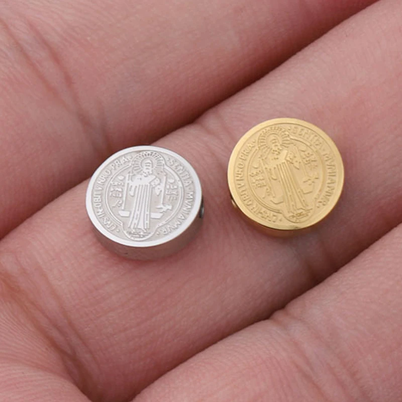 10pcs Stainless Catholic Steel Saint Benedict Medallion San Benito Wholesale For Bracelet Necklace DIY Jewelry Making Accessorie
10pcs Stainless Catholic Steel Saint Benedict Medallion San Benito Wholesale For Bracelet Necklace DIY Jewelry Making Accessorie