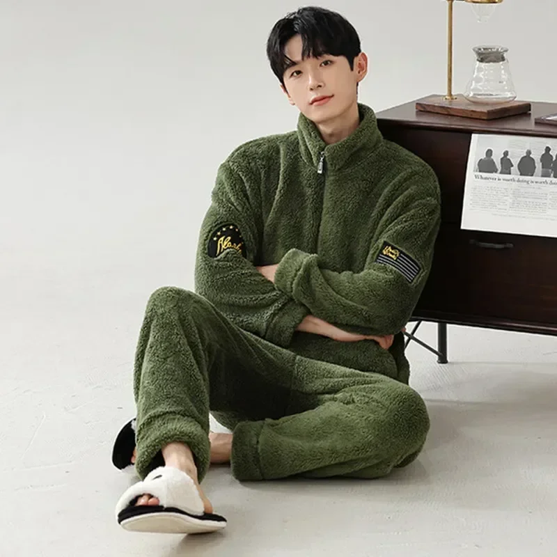 Home Piece Sets 2 Pijama Flannel Sleeved Suit Pajamas Male Zipper Pants Sleepwear Man Pyjamas Long Casual Men For Nightwear
Home Piece Sets 2 Pijama Flannel Sleeved Suit Pajamas Male Zipper Pants Sleepwear Man Pyjamas Long Casual Men For Nightwear
