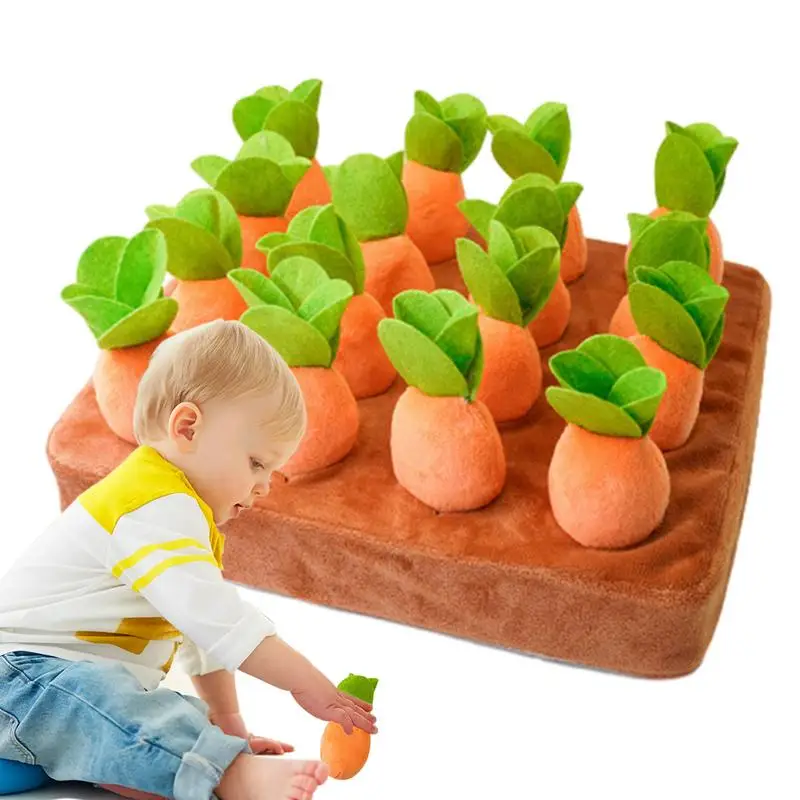 

Обогащенная морковь собака игрушка мягкая плюшевая собака головоломка игрушка для формования коврик Монтессори овощи плюшевые раннее образование для детей младенцев